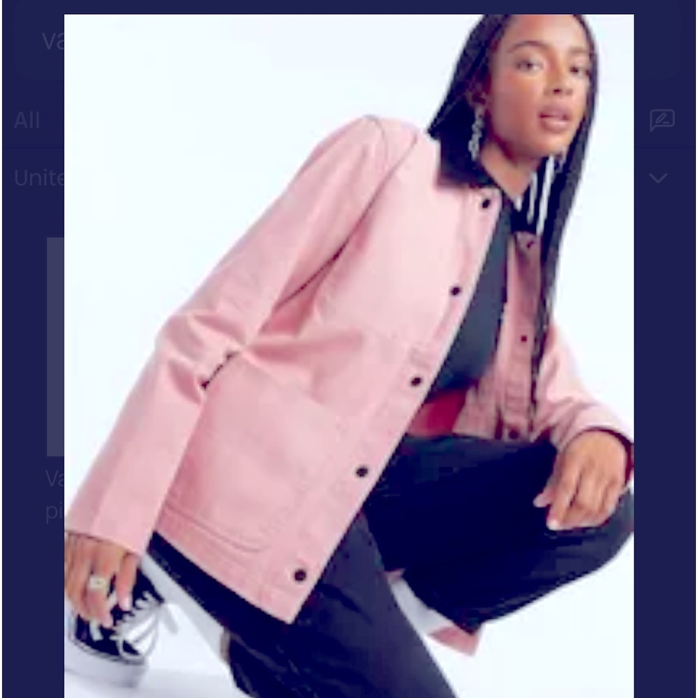 Vans Baby Pink Denim Button-Down! US M